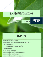 Especiacion