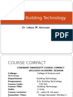 Cve522 Building Technology Compact and Module 1