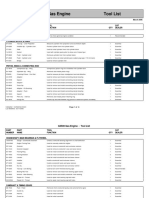 G3500 Gas Engine Tool List: Number Name QTY Dealer CAT Function Tool