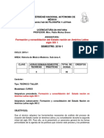 Formacion y Consolidacion Del Estado Nacional en America Latina Siglo Xix 1