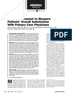 A Brief Instrument To Measure Patients' Overall Satisfaction With Primary Care Physicians