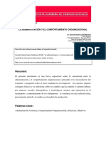 La Administración y El Comportamiento Organizacional