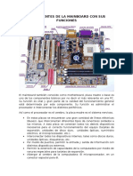 Componentes de La Mainboard Con Sus Funciones