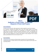 Updated - VDA 6 5 Module Training For Product Auditors PDF