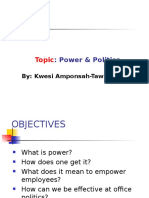 Organizational Behavour Management-Power & Politics 