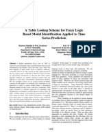 A Table Lookup Scheme For Fuzzy Logic Based Model Identification Applied To Time Series Prediction