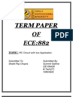 RC Circuit and Its ApplicationTerm Paper