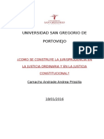 Jurisprudencia en La Justicia Ordinaria y Justicia Consitucional