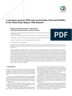 Research Article: Correlation Between TMD and Cervical Spine Pain and Mobility: Is The Whole Body Balance TMJ Related?