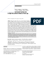 Prediction of Permanent Hearing Loss in High-Risk Preterm Infants at Term Age