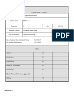 Injection Moulding Lab Report