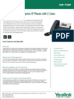 Yealink SIP-T20P Datasheet