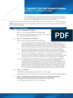 Standard Twenty20 International Match Playing Conditions: 1 Law 1 The Players
