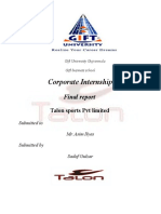 Talon Sports Corporate Internship Report Final