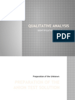 Qualitative Analysis: Identification of The Anion