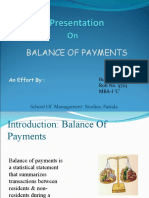 Balance of Payments: An Effort by