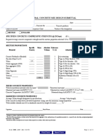 552 Structural Concrete Mix Design Submittal: Metric English Specified Concrete Compressive Strength (@ 28 Days)