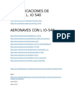 Aplicacion Aeronaves Lycoming IO-540