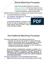 Non-Traditional Machining Processes: A) Primary Manufacturing Processes: B) Secondary Manufacturing Processes