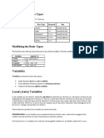 The Five Basic Data Types: Variables