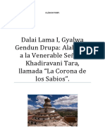 Dalai Lama I, Gyalwa Gendun Drupa Alabanza A Tara, Llamada La Corona de Los Sabios.