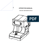 Operation Manual: Auro Ref / Keratometer Urk-700