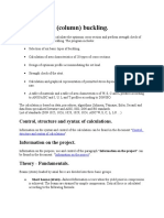 Slender Strut (Column) Buckling.: Control, Structure and Syntax of Calculations