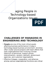 Managing People in Technology-Based Organizations Issues