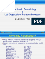 Introduction To Parasitology & Lab Diagnosis of Parasitic