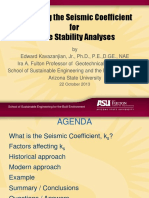 Evaluating The Seismic Coefficient For Slope Stability Analyses