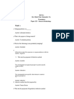 MCQ's B.A Third Year (Semester Economics Paper 113 - : VI) Research Methodology