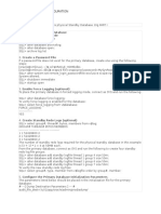 Physical Standby Configuration