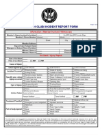 NHCA Health Club Incident RPT Form