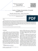 Laboratory Evaluation of Fatigue Characteristics of Recycled Asphalt Mixture