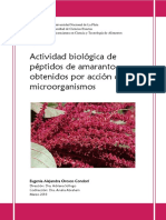 Actividad Biológica de Péptidos de Amaranto Obtenidos Por Acción de Microorganismos