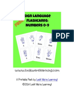 ASL Number Flashcards