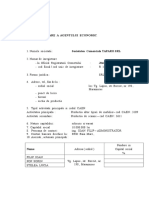 Date de Identificare A Agentului Economic