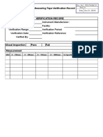 PGS-FM-MC-01 Measuring Tape Verification Record