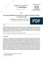 Corrosion Inhibition Performance of Copper Carbonate in MEA