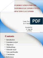 A Study On Desiccation Induced Cracking and Hydraulic Conductivity of Compacted Clay Liners