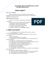 Plan de Trabajo Anual 2016 de Jovenes de La Iepp de Año Nuevo Alto