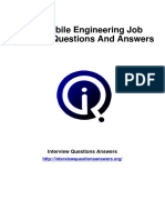 Automobile Engineering Interview Questions Answers Guide