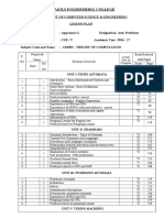 Cs6503 Theory of Computation Lesson Plan