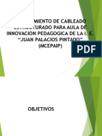 Mejoramiento de Cableado Estructurado para Aula de Innovacion