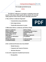 Software Architecture Two Mark With Answer 2013 Regulation