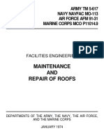 Facilities Engineering - Maint, Repair of Roof (US Army TM 5-617) (1974)