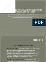 Implementing Rules and Regulations of Republic Act No. 9679