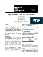 Latest Technology PT Igbts vs. Power Mosfets: Application Note Apt0302 Rev. A April 4, 2003