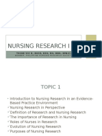 Nursing Research Topic 1