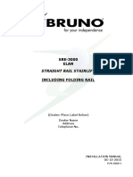 Bruno Elan Sre-3000 Stair Lift Installation Manual 05-13-2015